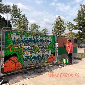 Graffiti Street Arena Tour Barcelona Spain Basketball 300x100000